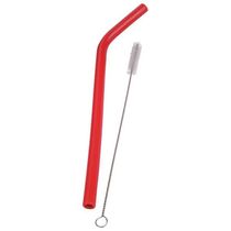 Conjunto de Canudo com Escova Euro Home Silicone - 2 Peças