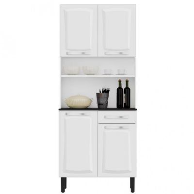 Cozinha Compacta Itatiaia Pratika 4 Portas 1 Gaveta e 5 Prateleiras 80cm Branco