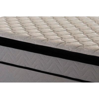 Colchão de Casal Hellen Titanium com Molas Ensacadas e Pillow Top Cinza com Preto