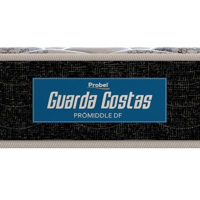 Colchão King Size Probel Guarda Costas Promiddle Espuma D28 22x193x203cm Branco com Preto