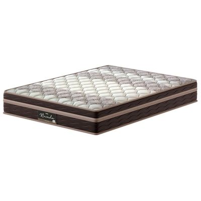 Colchão Casal Probel Nevada Euro Pillow e Molas Ensacadas Bege com Marrom