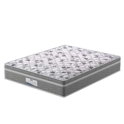 Colchão Queen Size Probel Century D28 com Molas Pocket e Pillow Euro 32x158x198cm Branco com Cinza