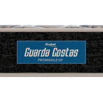 Colchão de Casal Probel Guarda Costas Promiddle Espuma D28 22x138x188cm Branco com Preto