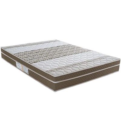 Colchão de Casal Ilhéus com Molas Pocket e Euro Pillow Biflex Marrom com Bege