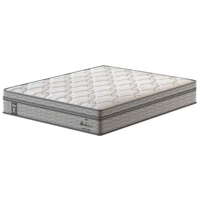 Colchão Queen Size Probel Alabama com Euro Pillow e Molas Ensacadas 30x158x198 cm Branco com Cinza