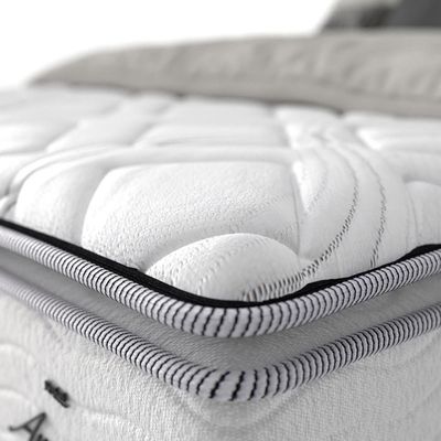 Colchão de Solteiro Probel Amsterdã D33 com Molas Pocket e Pillow Top 34x88x188 Branco com Preto