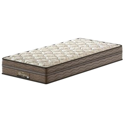 Colchão Solteiro Oregon com Euro Pillow e Molas Prolastic Light 24x88x188 cm Probel Bege com Marrom