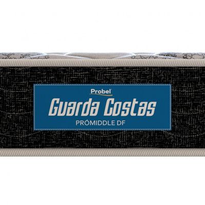 Colchão de Solteiro Guarda Costas Promiddle Espuma D28 22x78x188cm Probel Branco com Preto