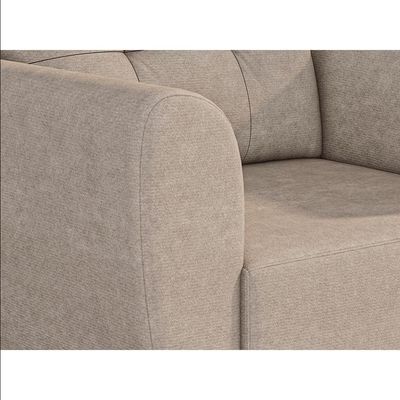 Poltrona Matrix Salvia com Pés de Madeira e Revestida em Veludo Turquey Bege
