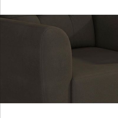 Poltrona Matrix Salvia com Pés de Madeira e Revestida em Veludo Turquey Marrom