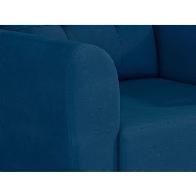 Poltrona Matrix Salvia com Pés de Madeira e Revestida em Veludo Turquey Petróleo