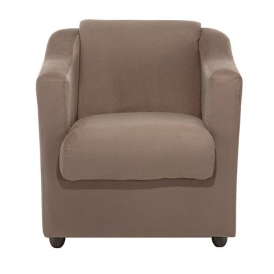 Poltrona Matrix Tyda em Tecido Suede Castor