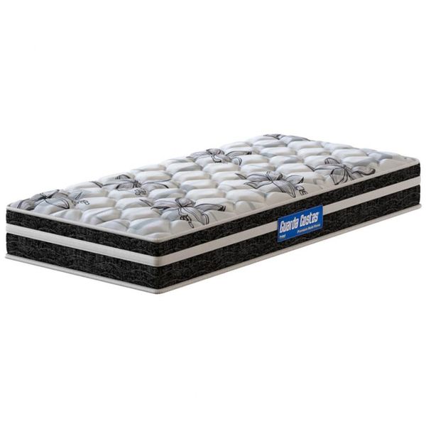 Colchão de Solteiro Probel Guarda Costas Premium Multi Firme Espuma D20 e 28 22x88x188cm Branco e Preto Colchão de Solteiro Probel Guarda Costas Premium Multi Firme Espuma D20 e 28 22x88x188cm Branco e Preto