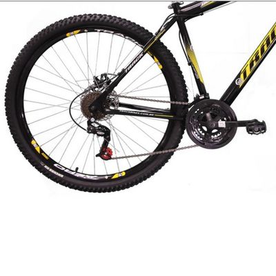 Bicicleta Aro 29 Track e Bikes TB Niner P com Suspensão Dianteira, Freio a Disco e 21 Marchas Preto