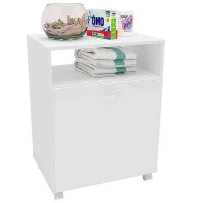 Balcão Multiuso Politorno Palma 1 Gaveta Basculante e Nicho Branco
