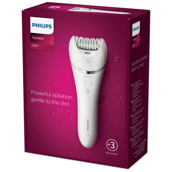 Depilador Elétrico Philips Series 8000 BRE700/00 Branco / Bivolt