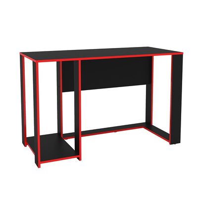 Mesa para Computador Gamer Politorno Singapura 1 Nicho Preto com Vermelho