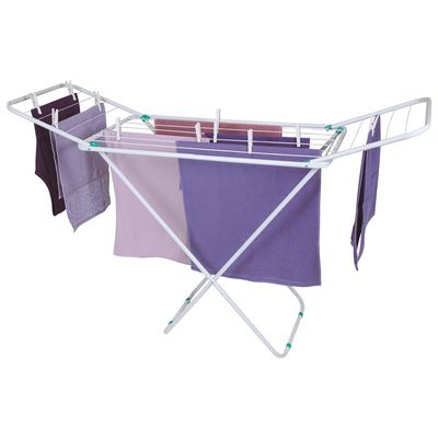 Varal de Chão Mor Slim 6105 em Aço e Polipropileno Branco