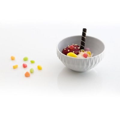 Conjunto de Bowls Germer Diamante em Porcelana 400 ml 6 Peças Branco