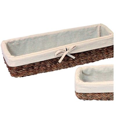 Conjunto de Cestas em Fibra Natural L`Hermitage Retangulares 3 Peças Natural