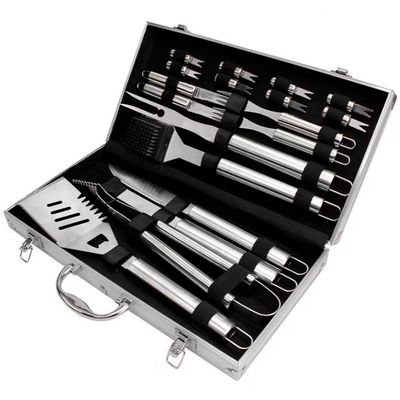 Conjunto para Churrasco Fracalanza Gourmet com Maleta 19 Peças Inox