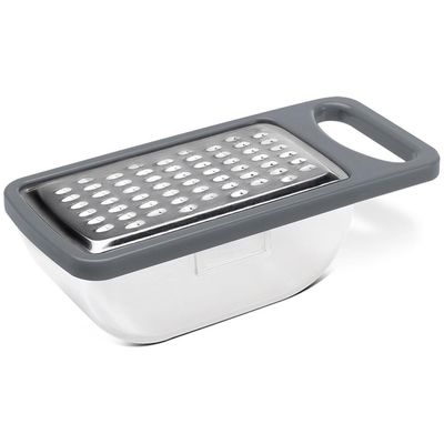 Ralador com Pote Coletor Aço Inox Brinox Top Pratic 2204/327 Cinza