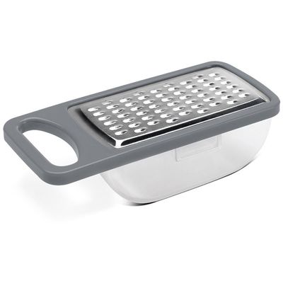Ralador com Pote Coletor Aço Inox Brinox Top Pratic 2204/327 Cinza