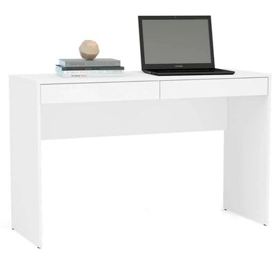 Mesa para Computador ou Escritório Lindóia com 2 Gavetas Politorno Branco