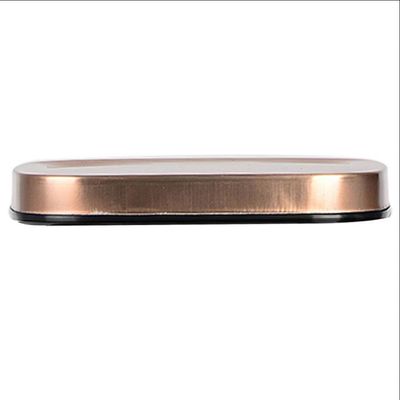 Porta Mantimentos Quadrado Dynasty em Vidro Borossilicato com Tampa de Metal Cobre 1,9L Transparente com cobre