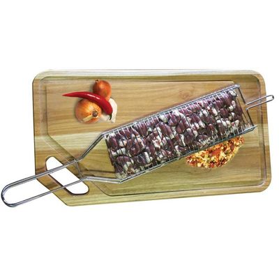 Conjunto de Grelhas para Peixe e Coraçãozinho Utimil em Aço Cromado 2 Peças Cromado