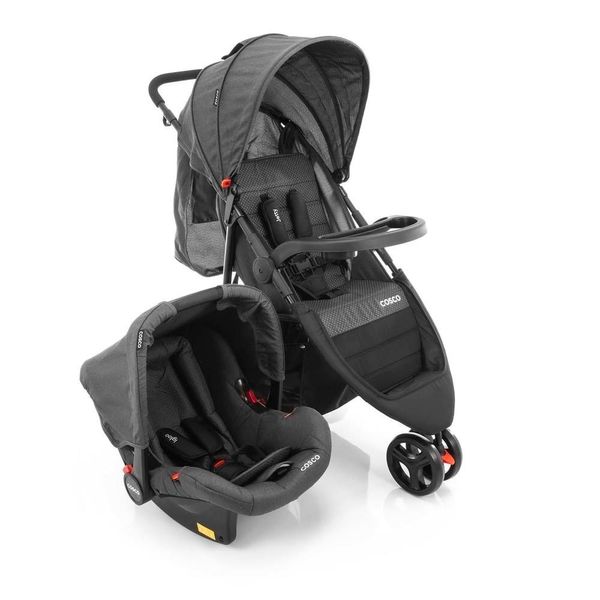 Carrinho de Passeio Cosco Travel System Duo Jetty Preto