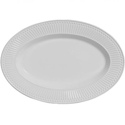Travessa G Porto Brasil Roma em Faiança Feldspática 44 cm Branco