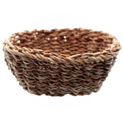Conjunto de Cestas em Fibra Natural L`Hermitage Ovais 3 Peças Natural
