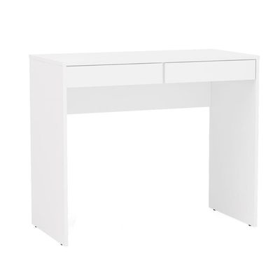Mesa de Escritório Politorno Tijuca com 2 Gavetas Branco