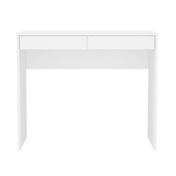 Mesa de Escritório Politorno Tijuca com 2 Gavetas Branco