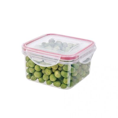 Conjunto de Potes Herméticos Euro Home PLA3604-VM em Plástico 5 Peças Vermelho com Transparente