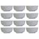 Conjunto com 12 Tigelas P Edros em Porcelana 230 ml Germer Branco