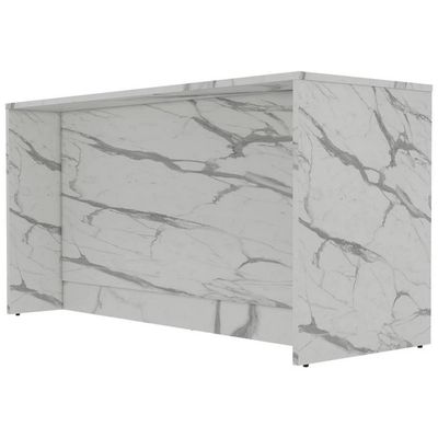 Bancada Bartira Gourmet 2 Portas 4 Gavetas e 1 Prateleira Branco com Thassos