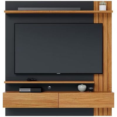 Painel Home Suspenso Colibri Juriti com 150 cm de Largura, Ideal para TV de Até 65 Noce Milano/Calacatta
