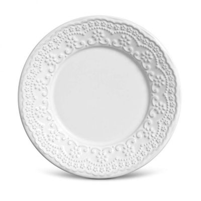 Conjunto de Parto para Sobremesa Porto Brasil Madeleine em Faiança Feldspática  6 Peças Branco