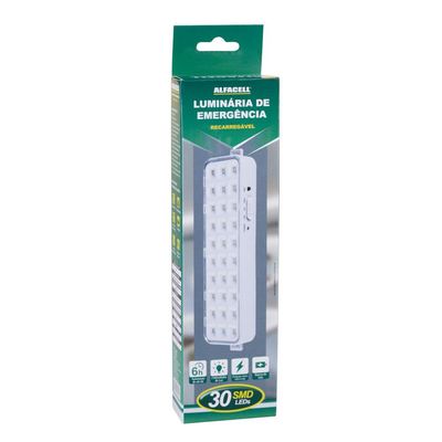 Luminária de Emergência 30 Leds Alfacell AL50081 Bivolt Bivolt