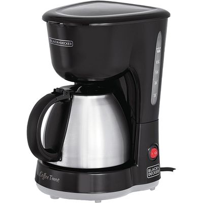 Cafeteira Elétrica 18 Xícaras Black & Decker CM15 com Jarra Inox Preta e Prata 220V 220V