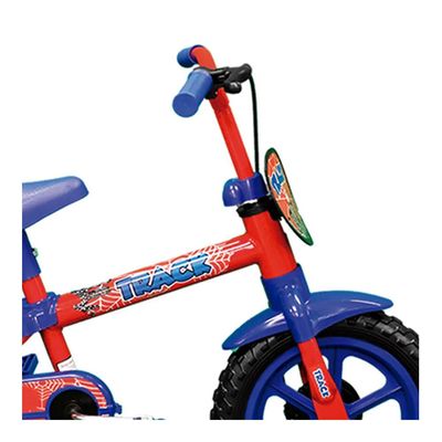 Bicicleta Infantil Aro 12 Track&Bikes Arco-Íris Azul com Vermelho