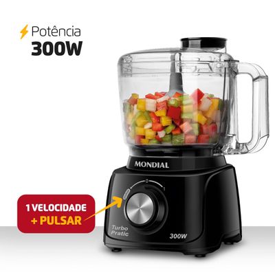Mini Processador Mondial Turbo Pratic MP16 Preto 127V 127V