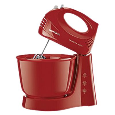 Batedeira de Mesa Mondial Pratica B44R 400W 3 Velocidades Vermelha 220V 220V