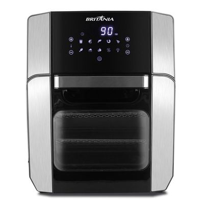 Fritadeira Elétrica Air Fryer 12L 4 em 1 Britânia Oven BFR2100P Preta 220V