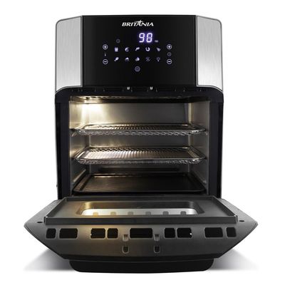 Fritadeira Elétrica Air Fryer 12L 4 em 1 Britânia Oven BFR2100P Preta 220V
