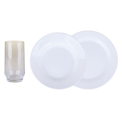 Aparelho de Jantar 12 Peças com Copo Menu Duralex Branca