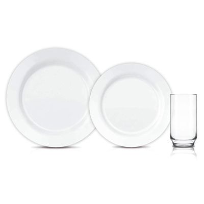 Aparelho de Jantar 12 Peças com Copo Menu Duralex Branca