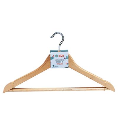Conjunto 3 Cabides de Madeira